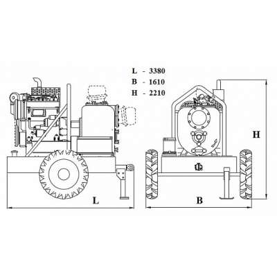 Дизельная мотопомпа VAR 10-305 FZD52 G10 TRAILER