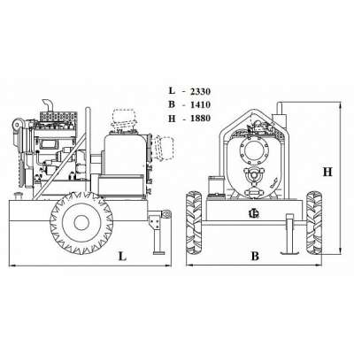 Дизельная мотопомпа VAR 4-250 FKL17 G11 TRAILER